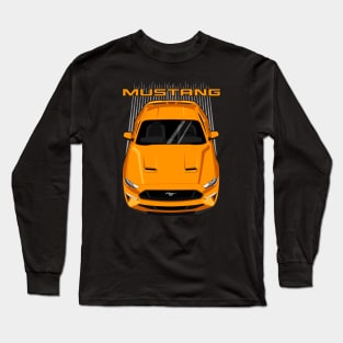 Mustang GT 2018 to 2019 - Orange Long Sleeve T-Shirt